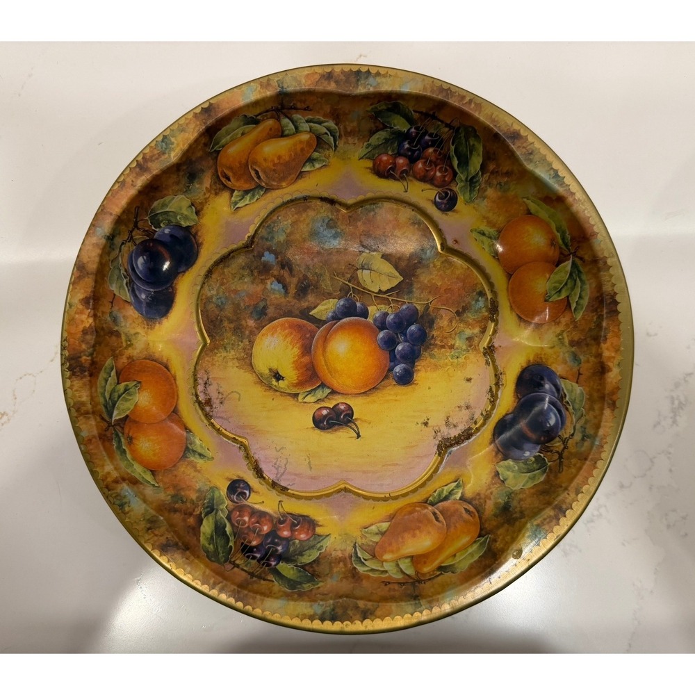 Vintage‎ 1971 Daher Decorated Ware Fruit Tin Tray Made in England
